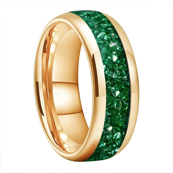 Crystal Stone Tungsten Wedding Ring (6mm, 8mm)