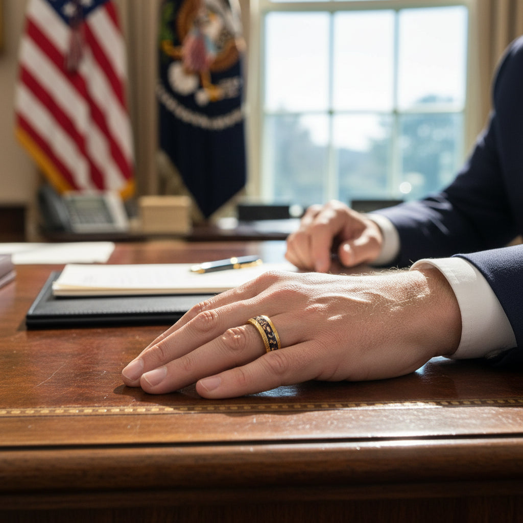 Damascus Hammered Stainless Steel Ring