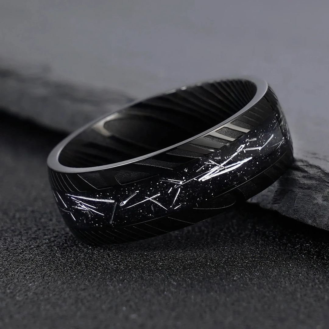 Damascus Stainless Steel Ring