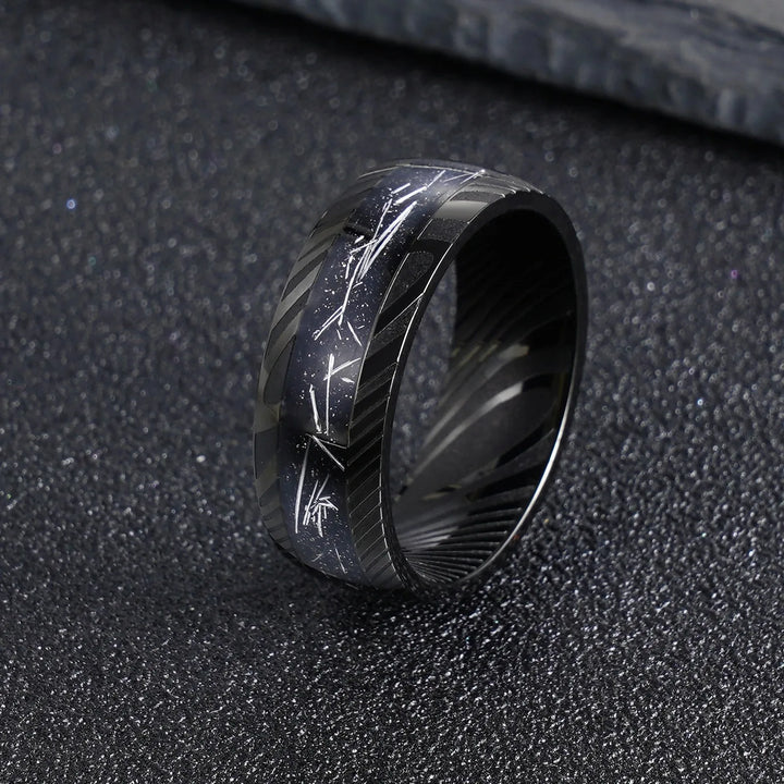 Damascus Stainless Steel Ring