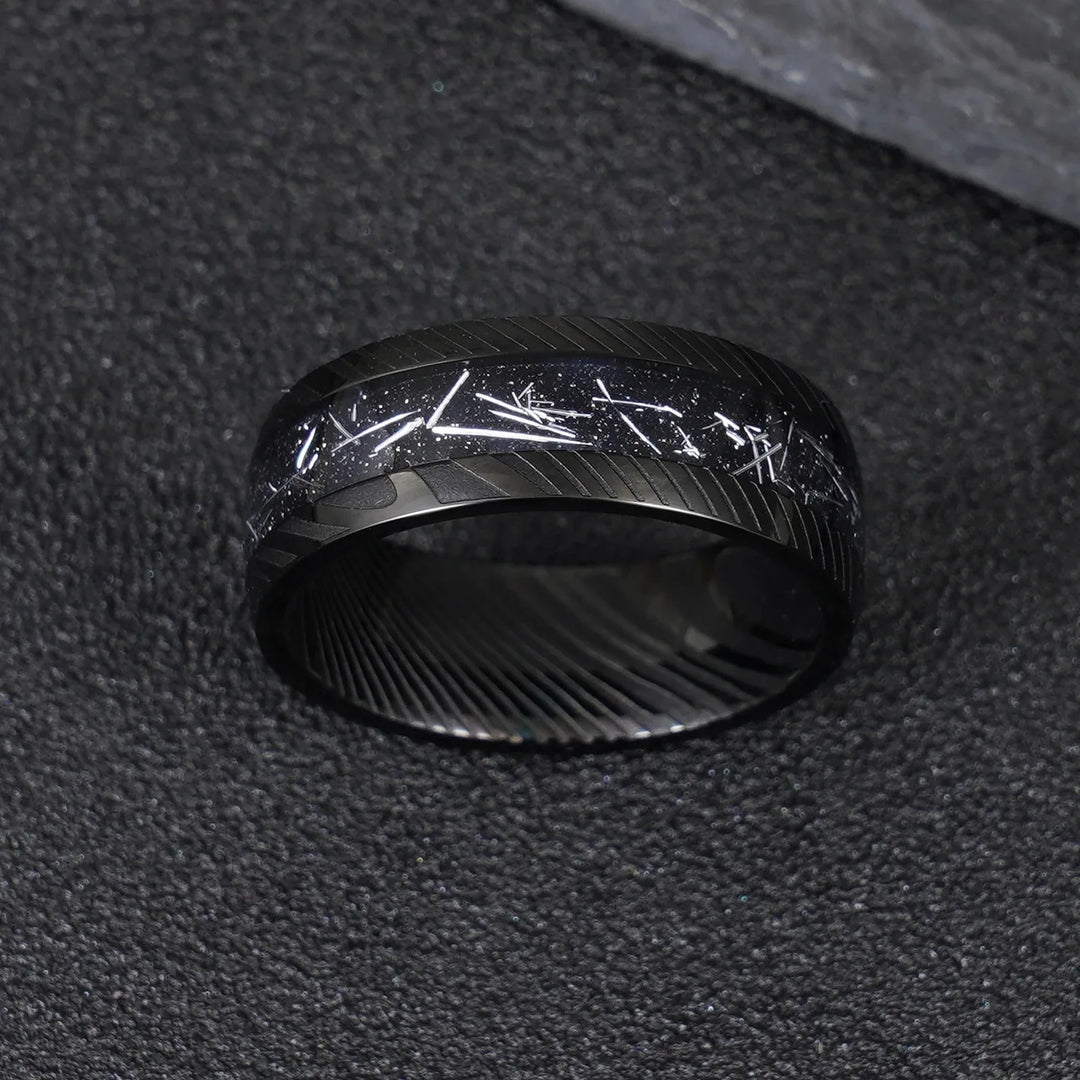 Damascus Stainless Steel Ring