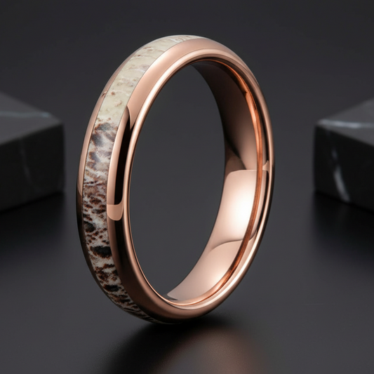 Deer_Antler_Inlay_Polished_Tungsten_Wedding_Band_4mm.