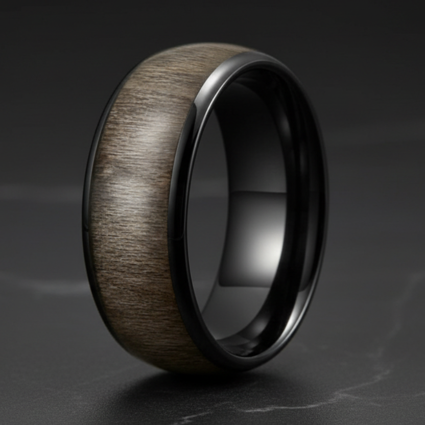 Dome_Polished-Tungsten_Ring_with_Bird_s_Eye_Maple