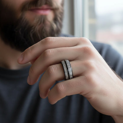 Domed_Polished_Tungsten_Meteorite_Ring_-_Comfort_Fit