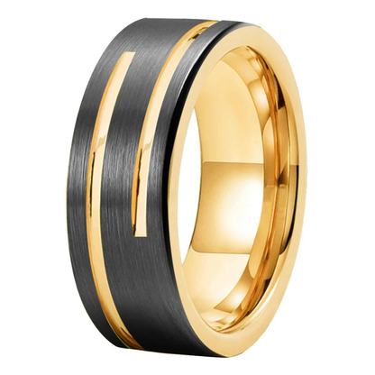 Double Groove Tungsten Ring