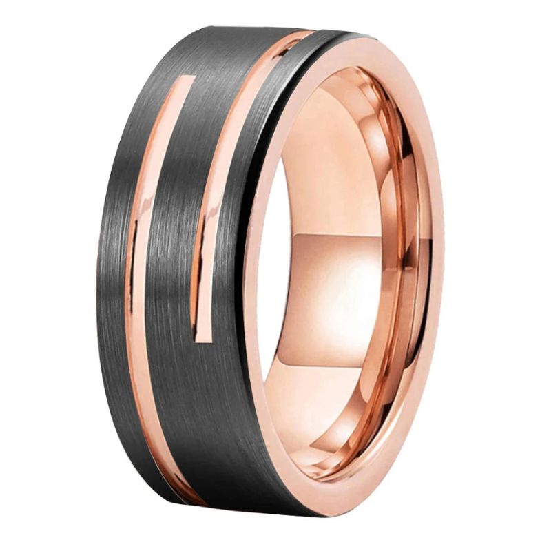 Double Groove Tungsten Ring
