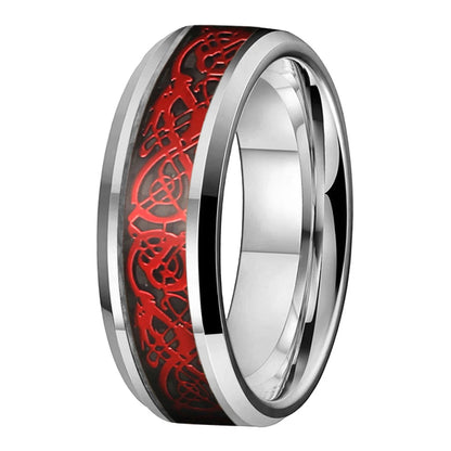 Dragon Engraved Tungsten Ring