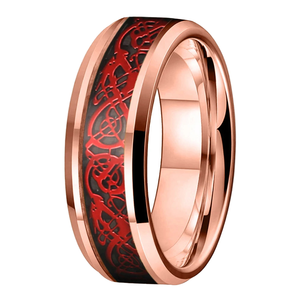 Dragon Engraved Tungsten Ring
