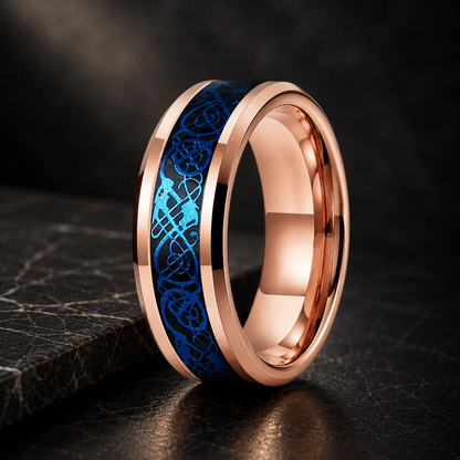 Blue Dragon Tungsten Ring