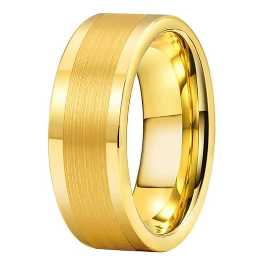 Flat Brushed Tungsten Wedding Band