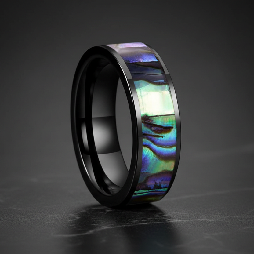 Flat_Edge_Abalone-Tungsten_Wedding_Ring