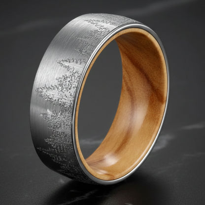 Forest Wood Tungsten Band