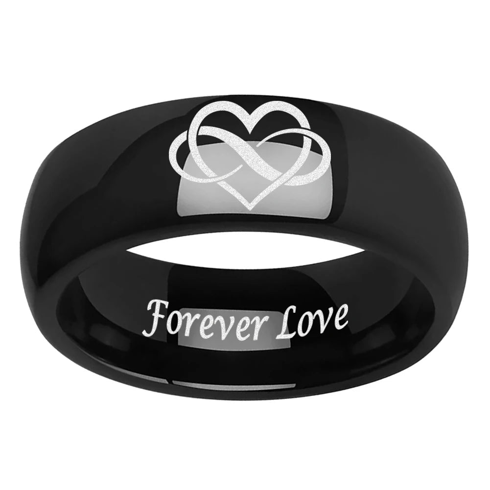 Forever Love Tungsten Wedding Band