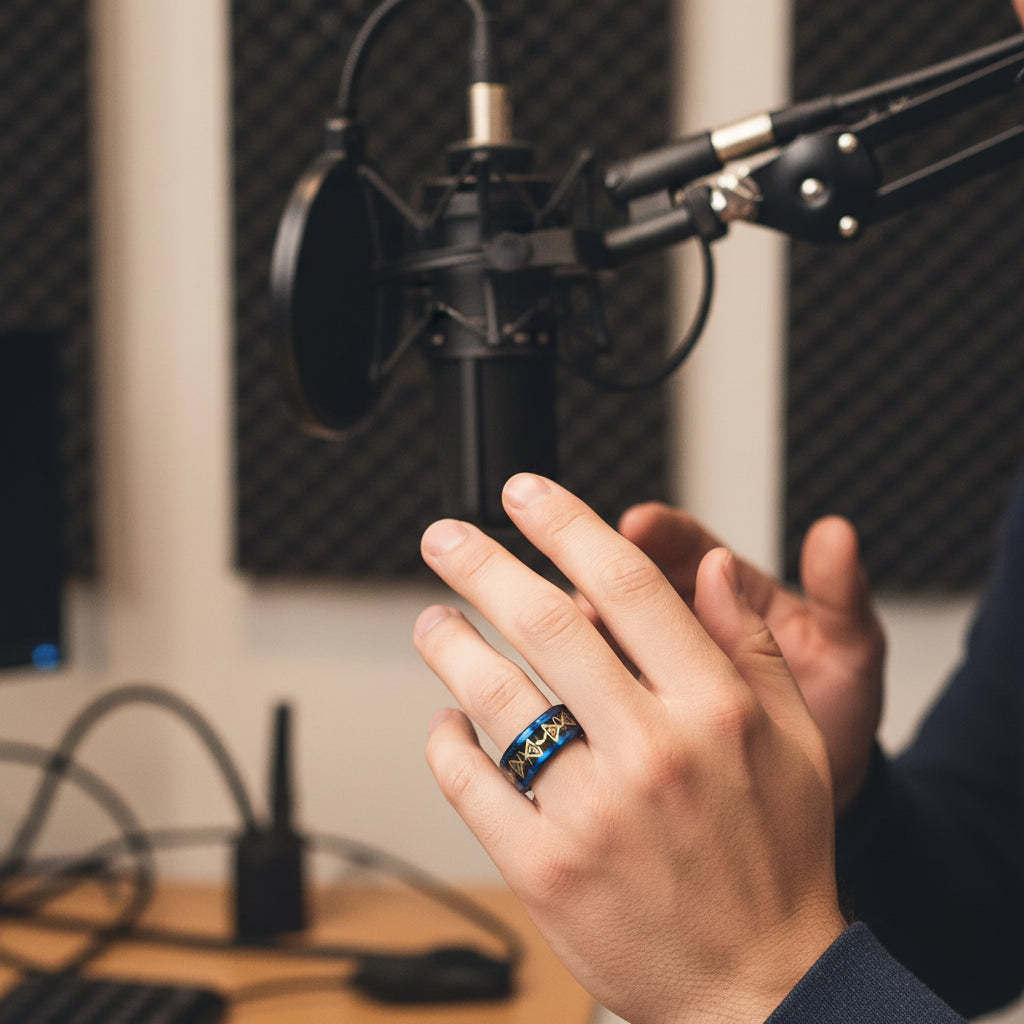 Freemason Inlay Tungsten Ring