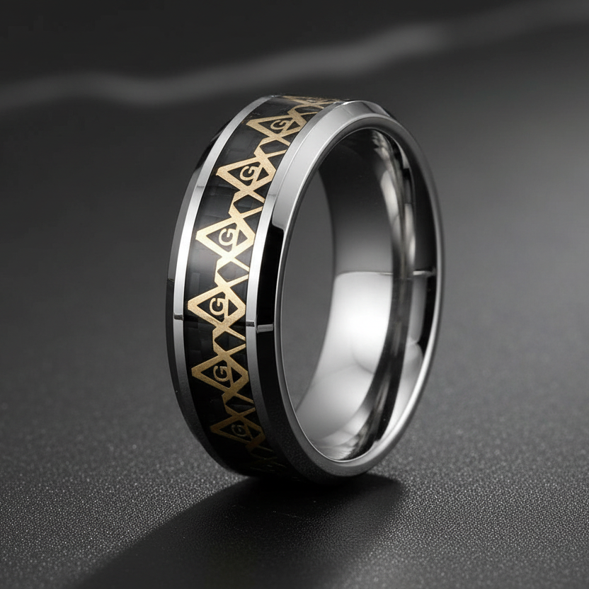 Freemason_Inlay_Tungsten_Ring-SILVER