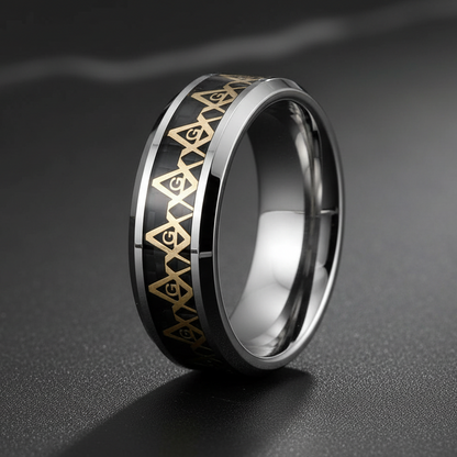 Freemason_Inlay_Tungsten_Ring-SILVER