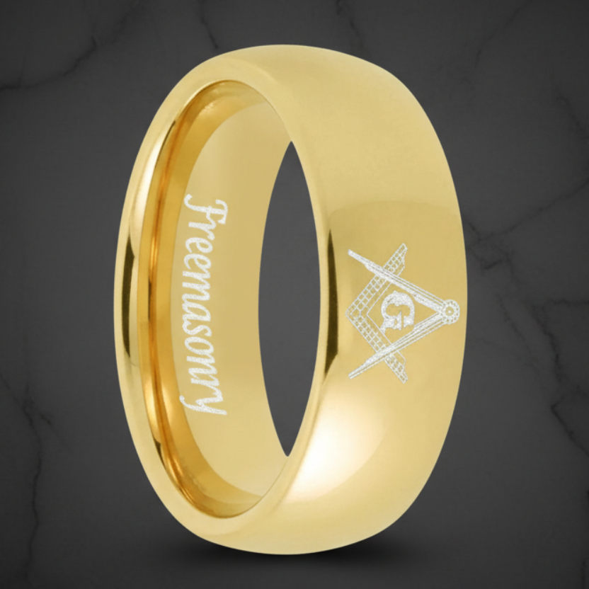 Freemason_Logo_Tungsten_Wedding_Band