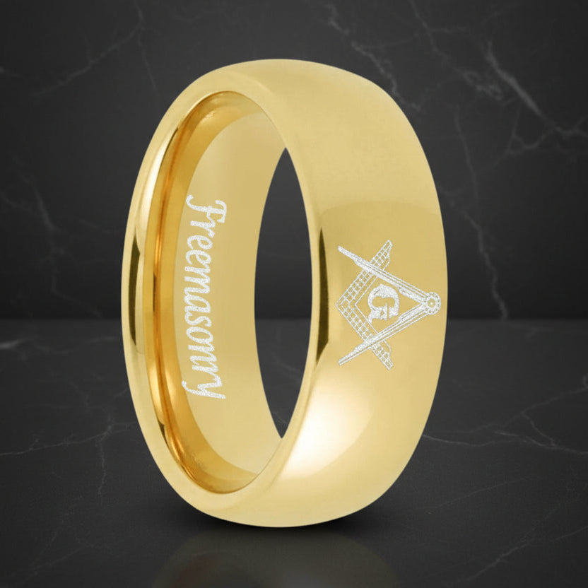 Freemason_Logo_Tungsten_Wedding_Band