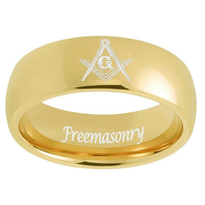 Freemason_Logo_Tungsten_Wedding_Band