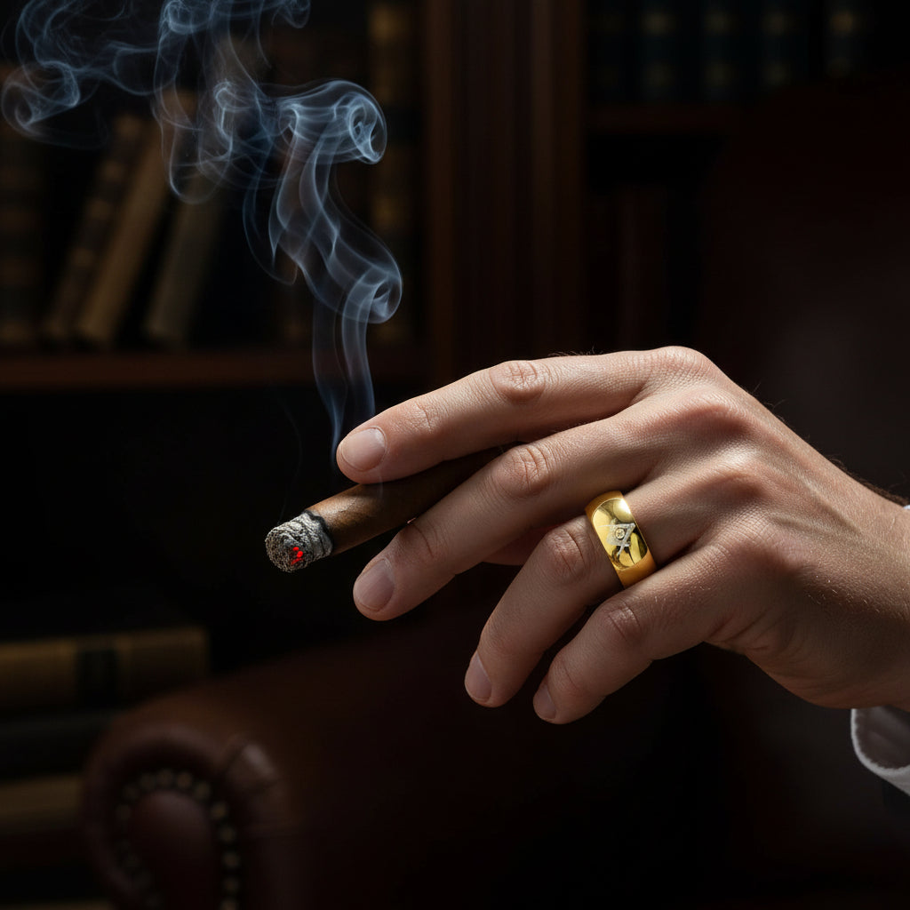 Freemason_Logo_Tungsten_Wedding_Band