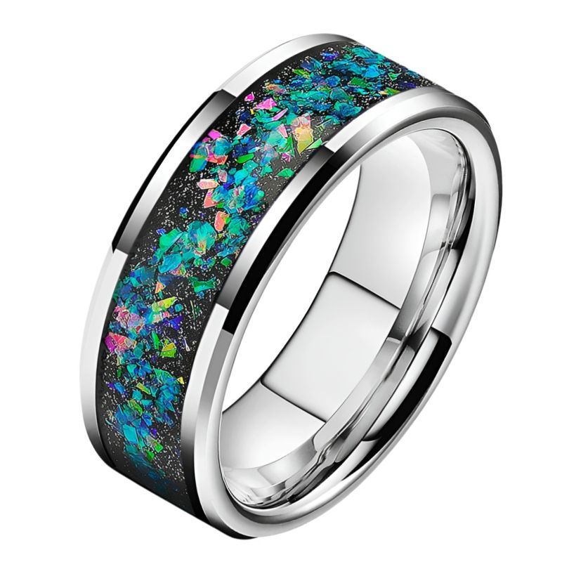 Galaxy Opal Tungsten Ring