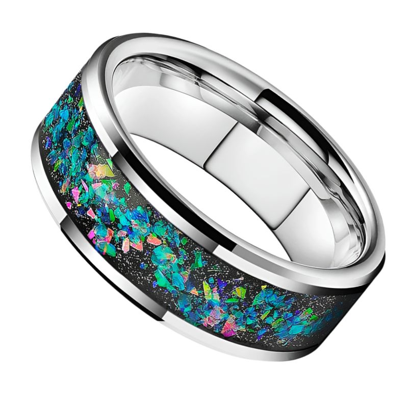Galaxy Opal Tungsten Ring