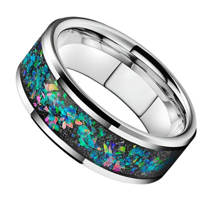 Galaxy Opal Tungsten Ring