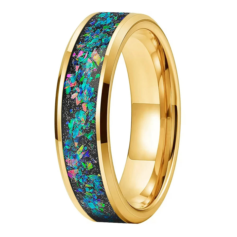 Galaxy Series Opal Tungsten Wedding Ring