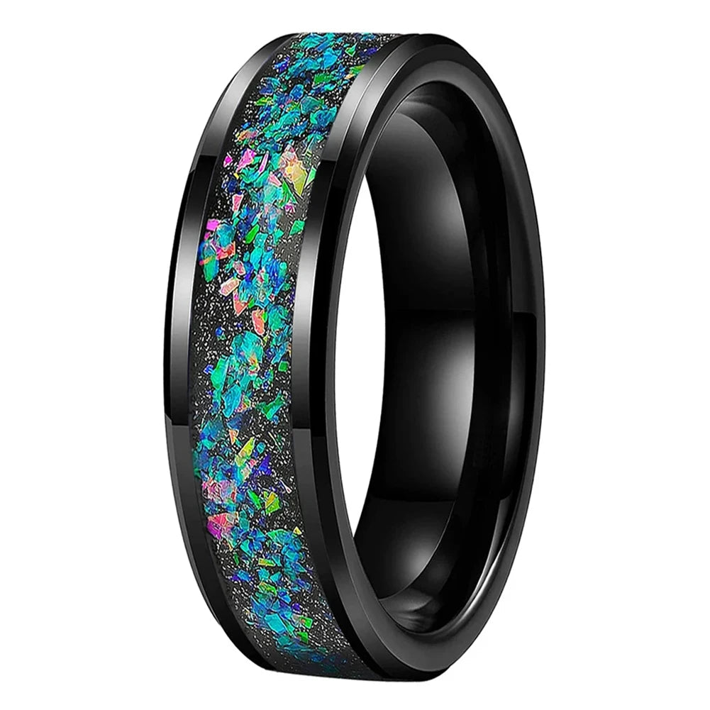 Galaxy Series Opal Tungsten Wedding Ring