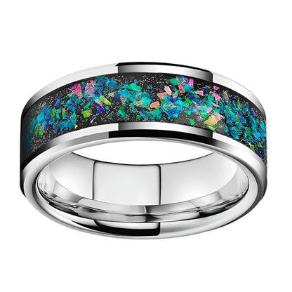 Galaxy Opal Tungsten Ring