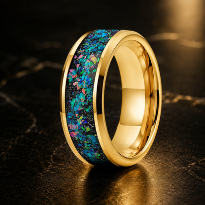 Galaxy Opal Tungsten Ring 