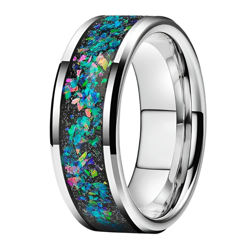 Galaxy Opal Tungsten Ring
