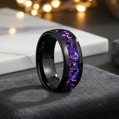 Galaxy Orion Nebula Tungsten Ring