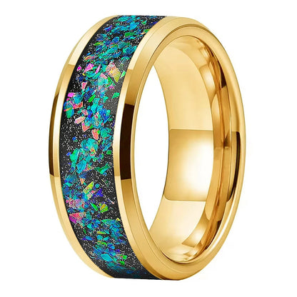 Galaxy Series Opal Tungsten Wedding Ring