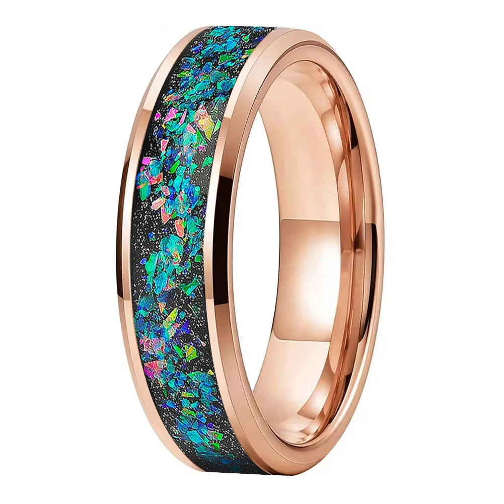 Galaxy Series Opal Tungsten Wedding Ring