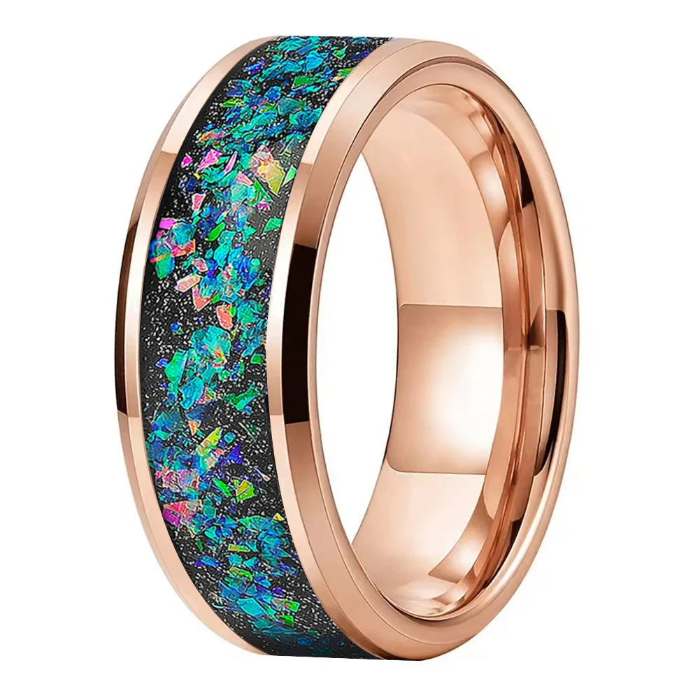 Galaxy Series Opal Tungsten Wedding Ring
