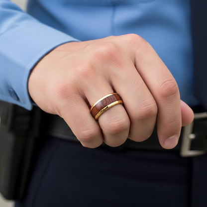 Gold Plated Tungsten Carbide one ring