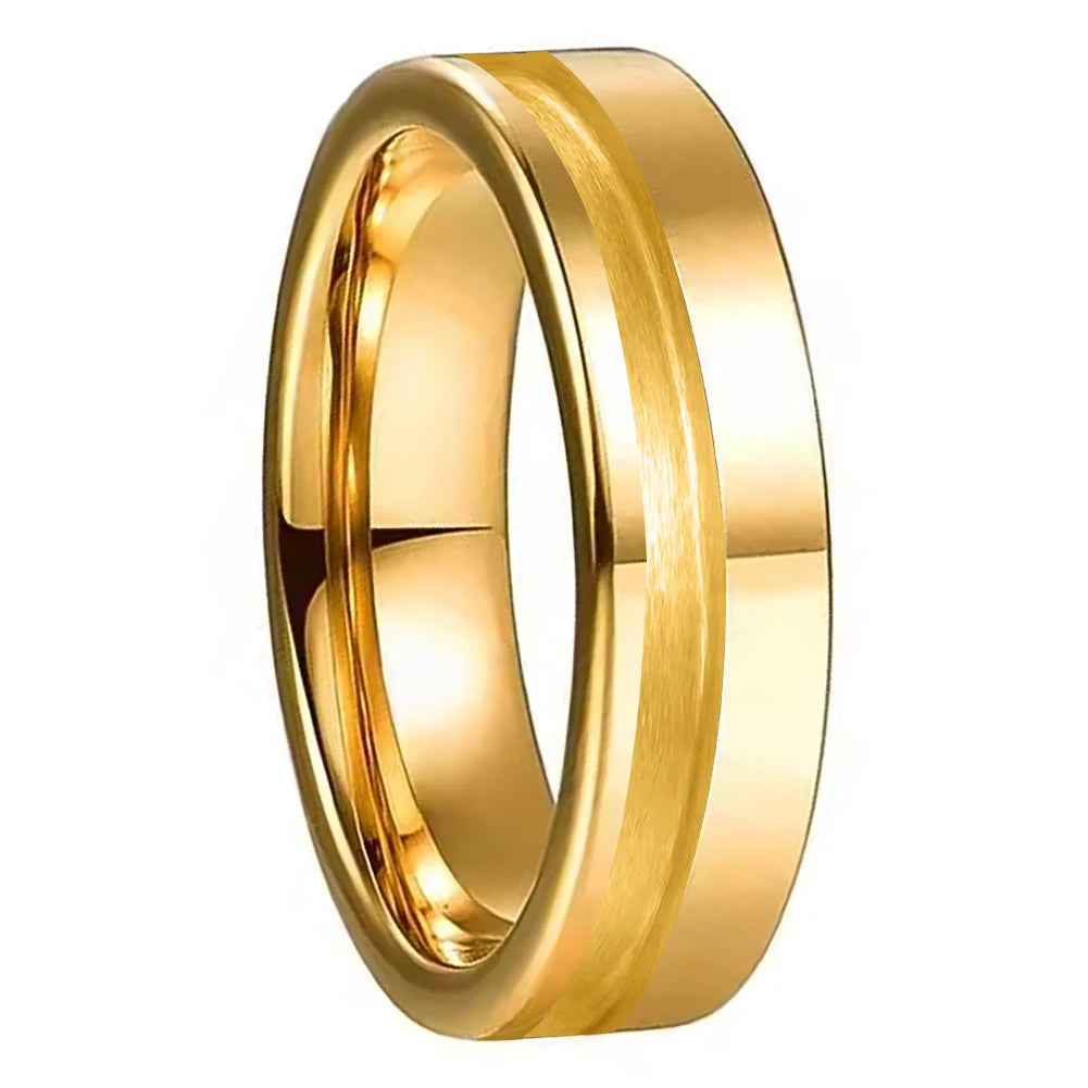 Gold Tungsten Ring Blank
