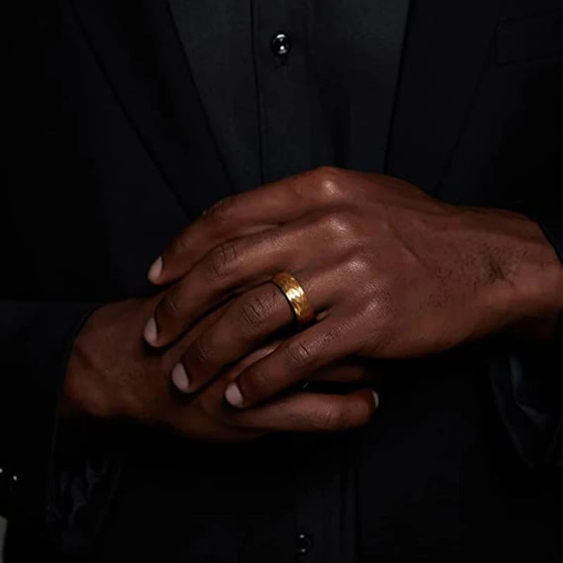 Gold Tungsten Carbide Ring