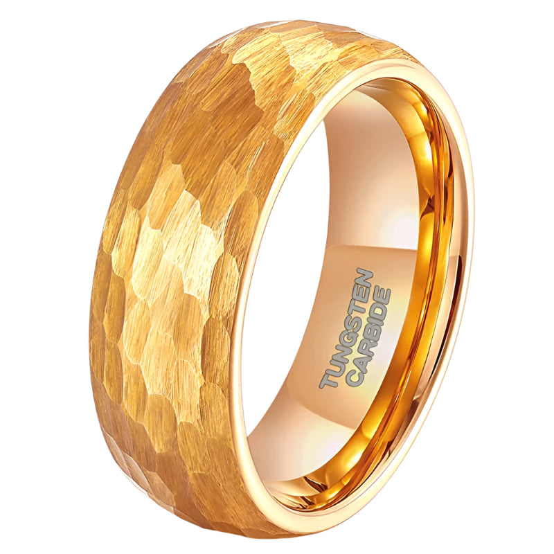 Gold Tungsten Carbide Ring