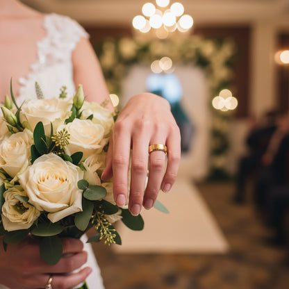 Gold-Tungsten Carbide Wedding Ring