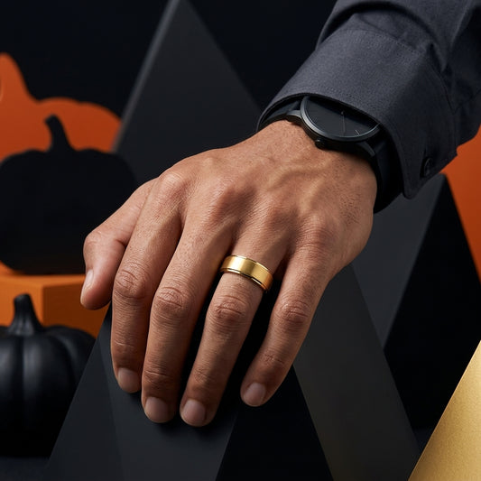 Gold Tungsten Promise Ring