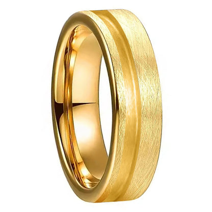 Gold Tungsten Ring Blank