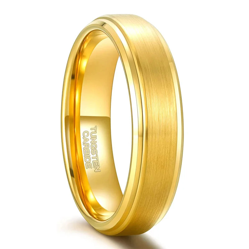 Gold Tungsten Wedding Band 