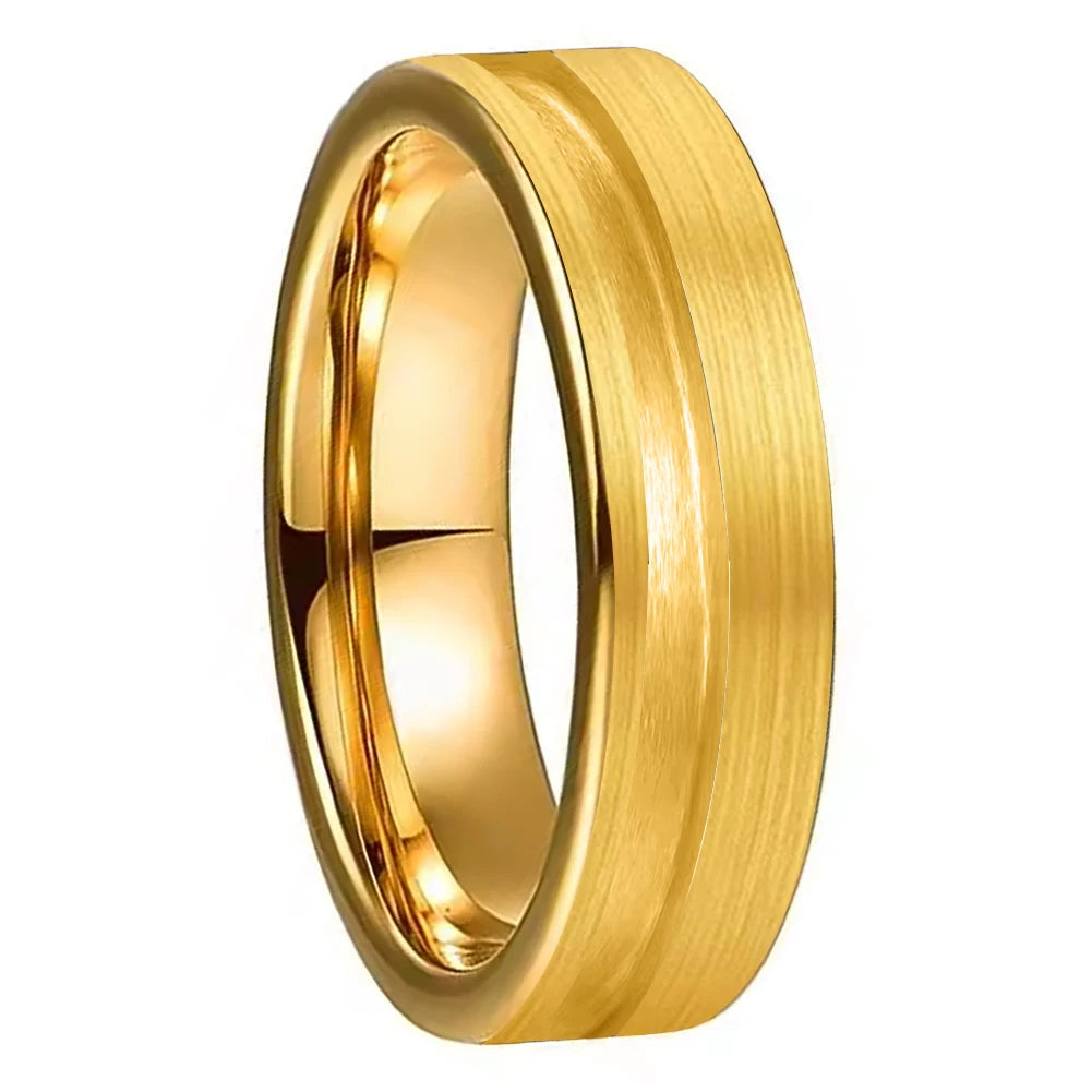 Gold Tungsten Ring Blank