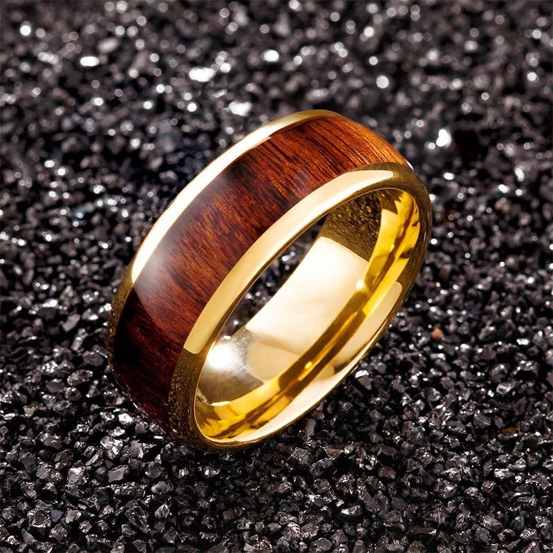 Gold Plated Tungsten Carbide one ring