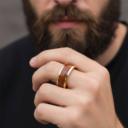 Gold Plated Tungsten Carbide one ring