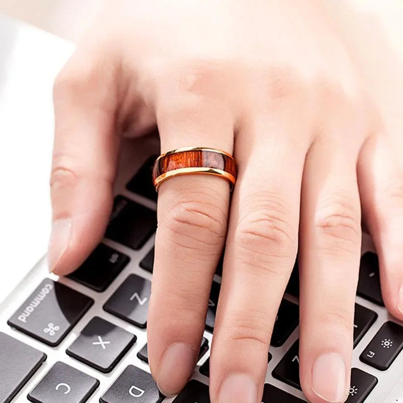Gold Plated Tungsten Carbide one ring