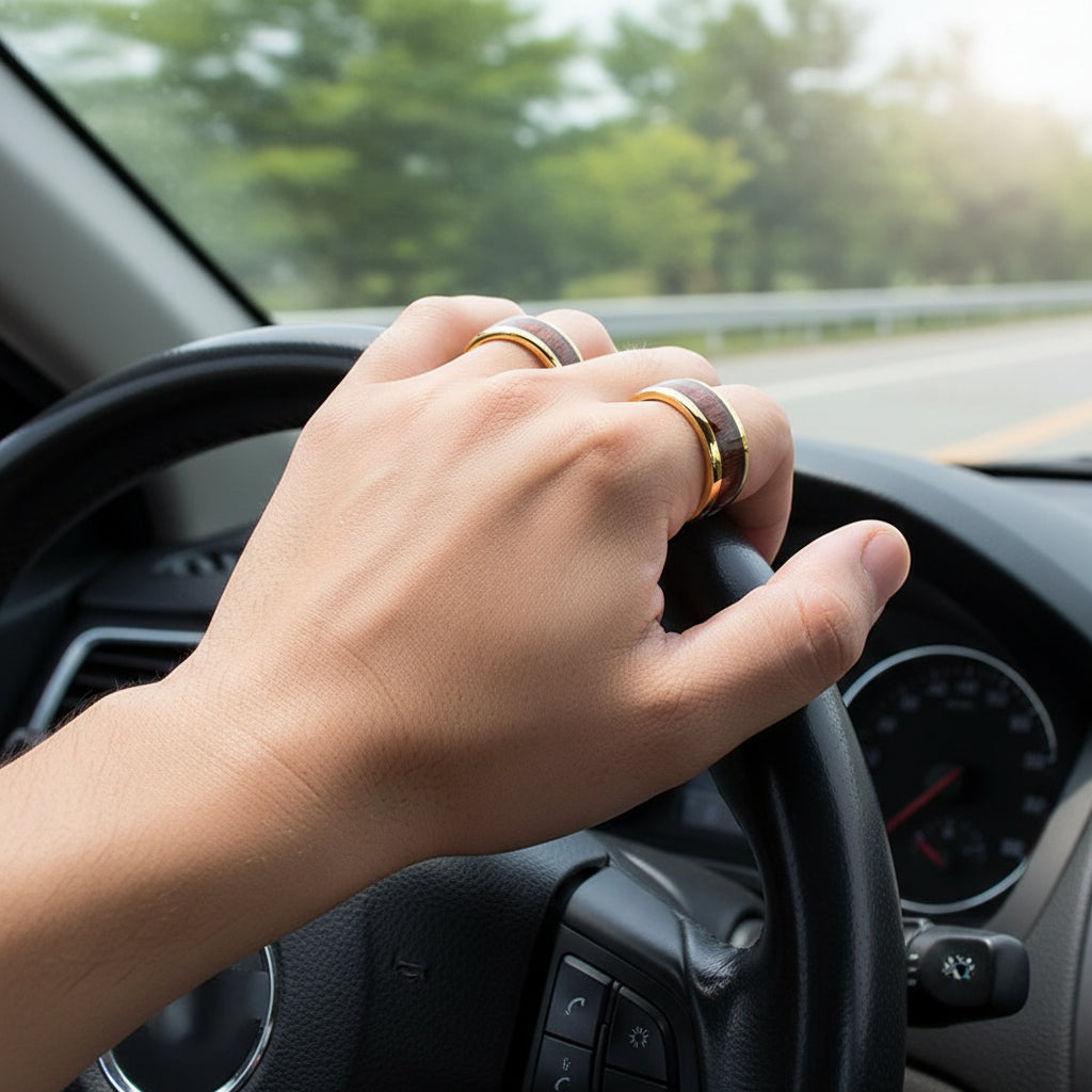 Gold Plated Tungsten Carbide one ring