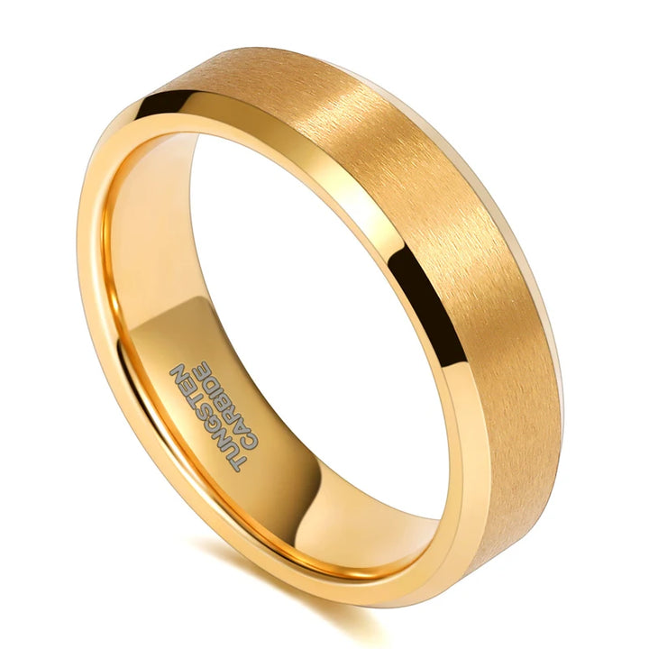 Gold Plated Tungsten Ring